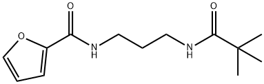 N-{3-[(2,2-dimethylpropanoyl)amino]propyl}-2-furamide Struktur