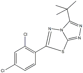 3-tert-butyl-6-(2,4-dichlorophenyl)[1,2,4]triazolo[3,4-b][1,3,4]thiadiazole Struktur