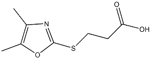 3-[(4,5-dimethyl-1,3-oxazol-2-yl)sulfanyl]propanoic acid Struktur