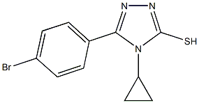 5-(4-bromophenyl)-4-cyclopropyl-4H-1,2,4-triazol-3-yl hydrosulfide Struktur