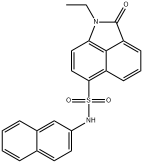 1-ethyl-N-(2-naphthyl)-2-oxo-1,2-dihydrobenzo[cd]indole-6-sulfonamide Struktur