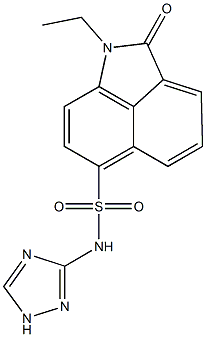 1-ethyl-2-oxo-N-(1H-1,2,4-triazol-3-yl)-1,2-dihydrobenzo[cd]indole-6-sulfonamide Struktur