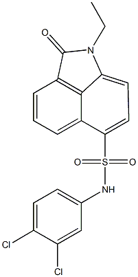 N-(3,4-dichlorophenyl)-1-ethyl-2-oxo-1,2-dihydrobenzo[cd]indole-6-sulfonamide Struktur