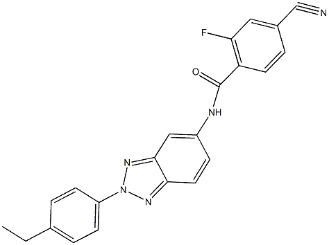 4-cyano-N-[2-(4-ethylphenyl)-2H-1,2,3-benzotriazol-5-yl]-2-fluorobenzamide Struktur