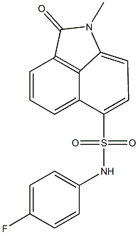 N-(4-fluorophenyl)-1-methyl-2-oxo-1,2-dihydrobenzo[cd]indole-6-sulfonamide Struktur