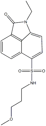 1-ethyl-N-(3-methoxypropyl)-2-oxo-1,2-dihydrobenzo[cd]indole-6-sulfonamide Struktur