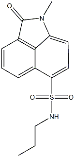 1-methyl-2-oxo-N-propyl-1,2-dihydrobenzo[cd]indole-6-sulfonamide Struktur