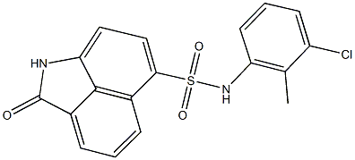 N-(3-chloro-2-methylphenyl)-2-oxo-1,2-dihydrobenzo[cd]indole-6-sulfonamide Struktur