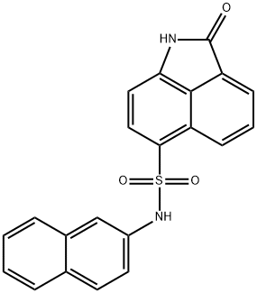 N-(2-naphthyl)-2-oxo-1,2-dihydrobenzo[cd]indole-6-sulfonamide Struktur