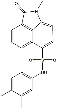 N-(3,4-dimethylphenyl)-1-methyl-2-oxo-1,2-dihydrobenzo[cd]indole-6-sulfonamide Struktur