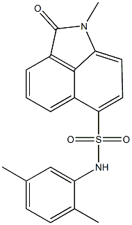 N-(2,5-dimethylphenyl)-1-methyl-2-oxo-1,2-dihydrobenzo[cd]indole-6-sulfonamide Struktur