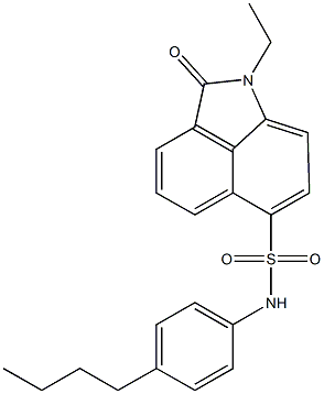 N-(4-butylphenyl)-1-ethyl-2-oxo-1,2-dihydrobenzo[cd]indole-6-sulfonamide Struktur