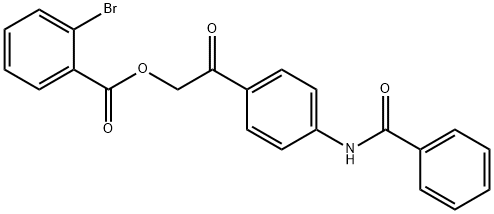 2-[4-(benzoylamino)phenyl]-2-oxoethyl 2-bromobenzoate Struktur