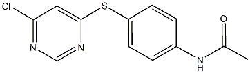 N-{4-[(6-chloro-4-pyrimidinyl)sulfanyl]phenyl}acetamide Struktur