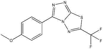 methyl 4-[6-(trifluoromethyl)[1,2,4]triazolo[3,4-b][1,3,4]thiadiazol-3-yl]phenyl ether Struktur