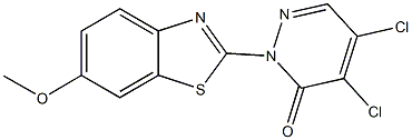 4,5-dichloro-2-(6-methoxy-1,3-benzothiazol-2-yl)-3(2H)-pyridazinone Struktur