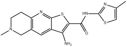 3-amino-6-methyl-N-(4-methyl-1,3-thiazol-2-yl)-5,6,7,8-tetrahydrothieno[2,3-b][1,6]naphthyridine-2-carboxamide Struktur