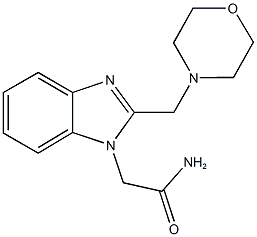 2-[2-(4-morpholinylmethyl)-1H-benzimidazol-1-yl]acetamide Struktur