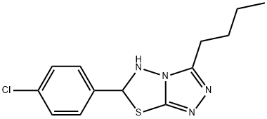 3-butyl-6-(4-chlorophenyl)-5,6-dihydro[1,2,4]triazolo[3,4-b][1,3,4]thiadiazole Struktur