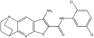 8-amino-N-(2,5-dichlorophenyl)-1,2,3,4-tetrahydro-1,4-ethanothieno[2,3-b][1,5]naphthyridine-7-carboxamide Struktur