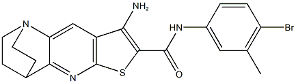 5-amino-N-(4-bromo-3-methylphenyl)-7-thia-1,9-diazatetracyclo[9.2.2.0~2,10~.0~4,8~]pentadeca-2(10),3,5,8-tetraene-6-carboxamide Struktur