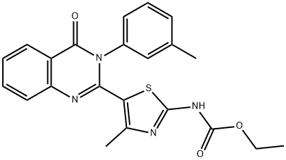 ethyl 4-methyl-5-[3-(3-methylphenyl)-4-oxo-3,4-dihydro-2-quinazolinyl]-1,3-thiazol-2-ylcarbamate Struktur