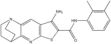 5-amino-N-(2,3-dimethylphenyl)-7-thia-1,9-diazatetracyclo[9.2.2.0~2,10~.0~4,8~]pentadeca-2(10),3,5,8-tetraene-6-carboxamide Struktur