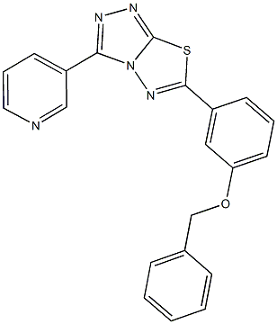 6-[3-(benzyloxy)phenyl]-3-(3-pyridinyl)[1,2,4]triazolo[3,4-b][1,3,4]thiadiazole Struktur