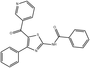 N-[4-phenyl-5-(3-pyridinylcarbonyl)-1,3-thiazol-2-yl]benzamide Struktur