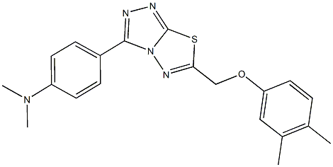 N-(4-{6-[(3,4-dimethylphenoxy)methyl][1,2,4]triazolo[3,4-b][1,3,4]thiadiazol-3-yl}phenyl)-N,N-dimethylamine Struktur