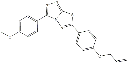 6-[4-(allyloxy)phenyl]-3-(4-methoxyphenyl)[1,2,4]triazolo[3,4-b][1,3,4]thiadiazole Struktur