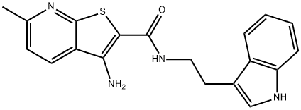 3-amino-N-[2-(1H-indol-3-yl)ethyl]-6-methylthieno[2,3-b]pyridine-2-carboxamide Struktur