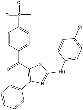 [2-(4-chloroanilino)-4-phenyl-1,3-thiazol-5-yl][4-(methylsulfonyl)phenyl]methanone Struktur