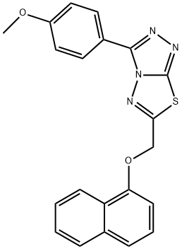 3-(4-methoxyphenyl)-6-[(1-naphthyloxy)methyl][1,2,4]triazolo[3,4-b][1,3,4]thiadiazole Struktur