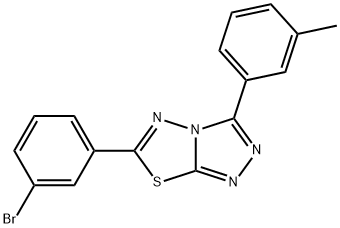 6-(3-bromophenyl)-3-(3-methylphenyl)[1,2,4]triazolo[3,4-b][1,3,4]thiadiazole Struktur