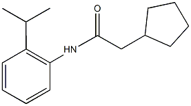 2-cyclopentyl-N-(2-isopropylphenyl)acetamide Struktur