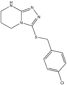 3-[(4-chlorobenzyl)sulfanyl]-5,6,7,8-tetrahydro[1,2,4]triazolo[4,3-a]pyrimidine Struktur