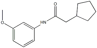 2-cyclopentyl-N-(3-methoxyphenyl)acetamide Struktur