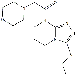 ethyl 8-(4-morpholinylacetyl)-5,6,7,8-tetrahydro[1,2,4]triazolo[4,3-a]pyrimidin-3-yl sulfide Struktur