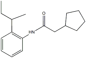 N-(2-sec-butylphenyl)-2-cyclopentylacetamide Struktur