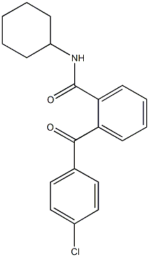 2-(4-chlorobenzoyl)-N-cyclohexylbenzamide Struktur