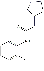 2-cyclopentyl-N-(2-ethylphenyl)acetamide Struktur