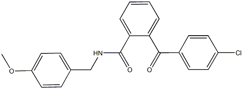 2-(4-chlorobenzoyl)-N-(4-methoxybenzyl)benzamide Struktur