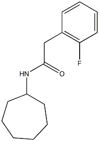 N-cycloheptyl-2-(2-fluorophenyl)acetamide Struktur