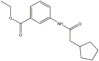 ethyl 3-[(cyclopentylacetyl)amino]benzoate Struktur