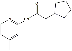 2-cyclopentyl-N-(4-methyl-2-pyridinyl)acetamide Struktur