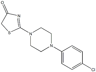 2-[4-(4-chlorophenyl)-1-piperazinyl]-1,3-thiazol-4(5H)-one Struktur