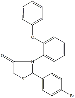 2-(4-bromophenyl)-3-(2-phenoxyphenyl)-1,3-thiazolidin-4-one Struktur