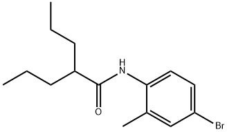 N-(4-bromo-2-methylphenyl)-2-propylpentanamide Struktur