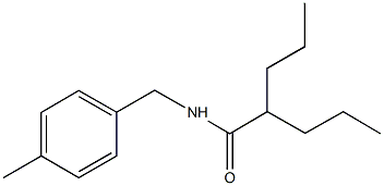 N-(4-methylbenzyl)-2-propylpentanamide Struktur